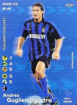 2002 Wizards Football Champions 2002-03 Italy #33 Andres Guglielminpietro Front