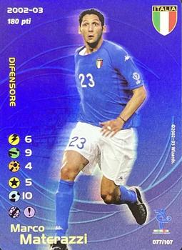 2002 Wizards Football Champions 2002-03 Italy #77 Marco Materazzi Front