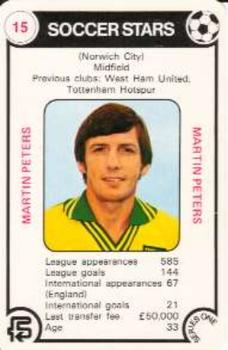 1977-78 FKS Trump Soccer Stars Series One #15 Martin Peters Front