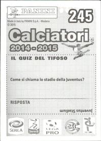 2014-15 Panini Calciatori Stickers #245 Angelo Ogbonna Back