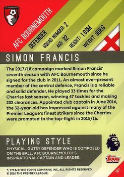 2017-18 Topps Premier Gold - Yellow #181 Simon Francis Back