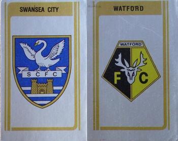 1979-80 Panini Football 80 (UK) #384 Swansea City / Watford Club Badges Front