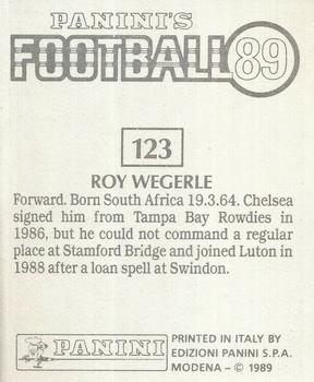 1988-89 Panini Football 89 (UK) #123 Roy Wegerle Back