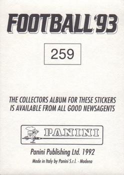 1992-93 Panini Football '93 (England) #259 Robbie Earle Back