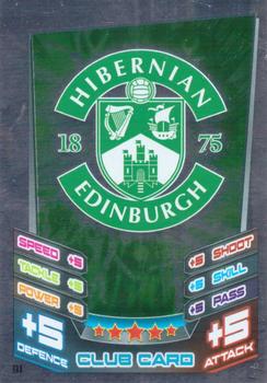 2012-13 Topps Match Attax Scottish Premier League #91 Hibernian Club Badge Front