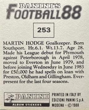 1987-88 Panini Football 88 (UK) #253 Martin Hodge Back