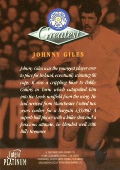 1999 Futera Platinum Leeds United Greatest #NNO Johnny Giles Back