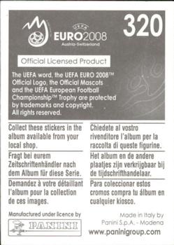 2008 Panini UEFA Euro 2008 Stickers #320 Paul Codrea Back