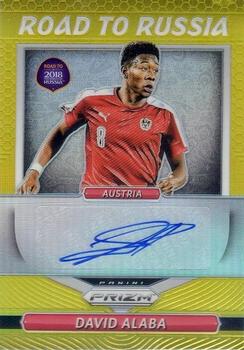 2018 Panini Prizm FIFA World Cup - Road to Russia Autographs Prizms Gold #RR-DAL David Alaba Front