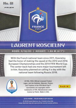 2018 Panini Prizm FIFA World Cup - Hyper Prizm #81 Laurent Koscielny Back