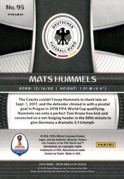 2018 Panini Prizm FIFA World Cup - Hyper Prizm #95 Mats Hummels Back