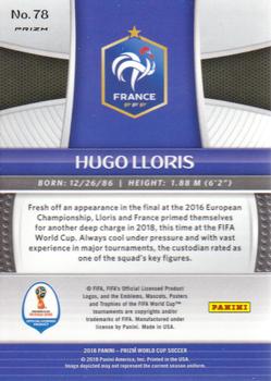 2018 Panini Prizm FIFA World Cup - Green & Orange Wave Prizm #78 Hugo Lloris Back