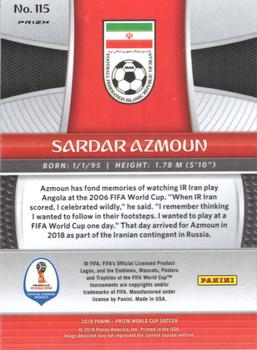 2018 Panini Prizm FIFA World Cup - Red & Blue Wave Prizm #115 Sardar Azmoun Back