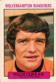 1971-72 A&BC Gum English Footballers (Purple Backs) #167 Hugh Curran Front