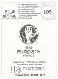 2016 Panini UEFA Euro Stickers #105 Fabian Schär Back
