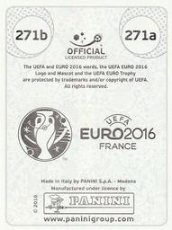2016 Panini UEFA Euro Stickers #271a / 271b Ruslan Rotan / Serhiy Sydorchuk Back