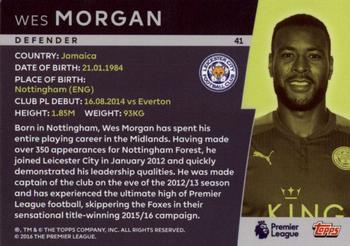 2018 Topps Platinum Premier League - Green #41 Wes Morgan Back