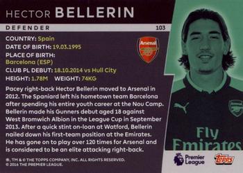 2018 Topps Platinum Premier League - FoilFractor #103 Hector Bellerin Back