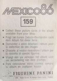 1986 Panini World Cup Stickers #159 Julio Cesar Romero Back
