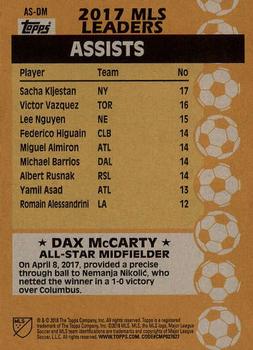 2018 Topps MLS - All-Star #AS-DM Dax McCarty Back