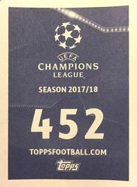 2017-18 Topps UEFA Champions League Stickers #452 Daniel Sturridge Back