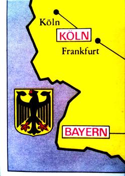 1975-76 Panini Football Clubs Stickers #72 Map of West Germany Front