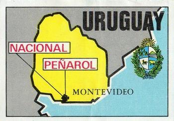 1975-76 Panini Football Clubs Stickers #295 Map of Uruguay Front