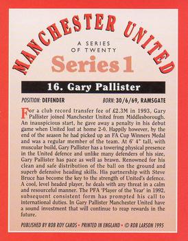 1995 Rob Roy Manchester United #16 Gary Pallister Back