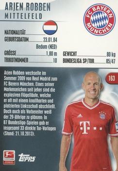 2013-14 Topps Chrome Bundesliga #163 Arjen Robben Back