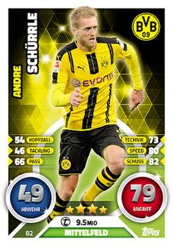 2016-17 Topps Match Attax Bundesliga #82 André Schürrle Front