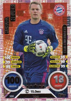 2016-17 Topps Match Attax Bundesliga #388 Manuel Neuer Front