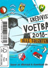 2019 Albert Heijn Eredivisie Voetbalplaatjes #17 Team Photo Back