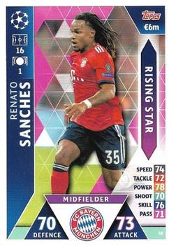 2019 Topps Match Attax UEFA Champions League Road To Madrid 19 #58 Renato Sanches Front