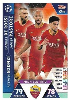 2019 Topps Match Attax UEFA Champions League Road To Madrid 19 #125 Javier Pastore / Daniele de Rossi / Steven Nzonzi Front