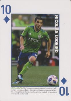 2018 CHI Franciscan Seattle Sounders FC Playing Cards #10♦ Nicolas Lodeiro Front