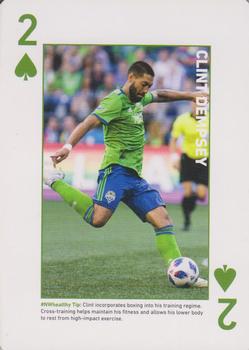 2018 CHI Franciscan Seattle Sounders FC Playing Cards #2♠ Clint Dempsey Front