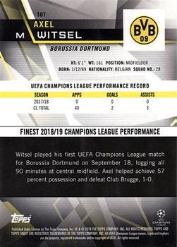 2018-19 Finest UEFA Champions League - Gold Refractor #107 Axel Witsel Back