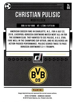 2018-19 Donruss - Press Proof Silver #66 Christian Pulisic Back