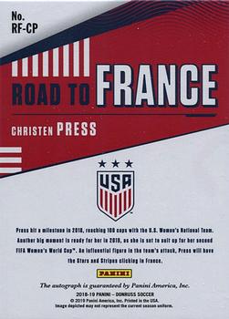 2018-19 Donruss - Road to France Autographs Gold #RF-CP Christen Press Back