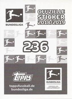 2018-19 Topps Bundesliga Offizielle Sticker Kollektion #236 Sebastian Rudy Back