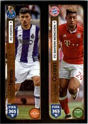 2017 Panini FIFA 365 Stickers #207a / 207b Ruben Neves / Kingsley Coman Front