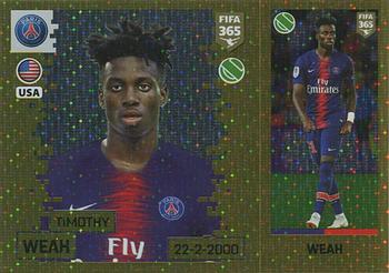 2019 Panini FIFA 365 (Blue Back) #442 Timothy Weah Front