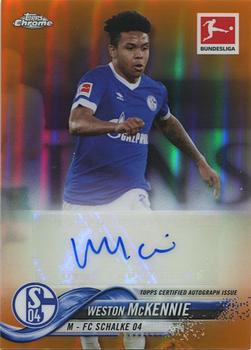 2018-19 Topps Chrome Bundesliga - Chrome Autograph Orange #61 Weston McKennie Front