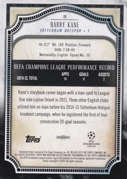 2018-19 Topps Museum Collection UEFA Champions League - Sapphire #22 Harry Kane Back