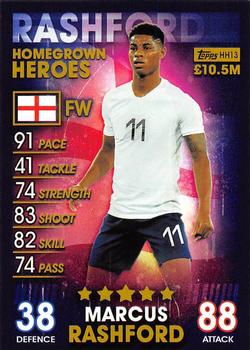 2018-19 Topps Match Attax 101 - Homegrown Heroes #HH13 Marcus Rashford Front