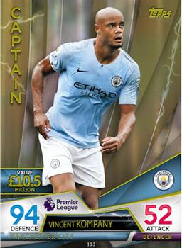 2018 Topps Match Attax Ultimate - Captains #113 Vincent Kompany Front