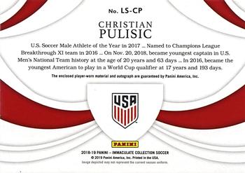 2018-19 Panini Immaculate Collection - Logo Signatures #LS-CP Christian Pulisic Back