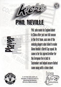 1999 Futera Manchester United Fans' Selection - Foil #43 Phil Neville Back