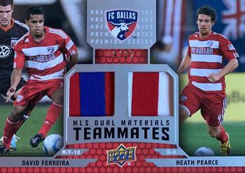 2011 Upper Deck MLS - MLS Dual Materials Teammates Premium Series #TM-FP David Ferreira / Heath Pearce Front