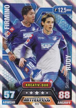 2014-15 Topps Match Attax Bundesliga Extra #573 Roberto Firmino / Sebastian Rudy Front